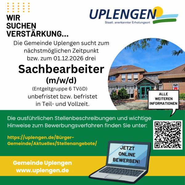 Bild vergr&ouml;&szlig;ern: Stellenanzeige 18.07.2026